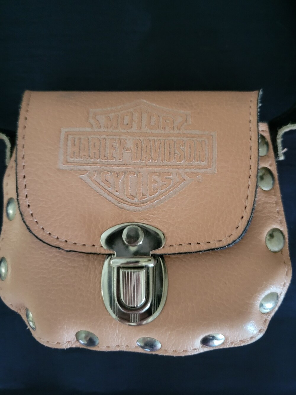 Mini Harley-Davidson leather saddle bag